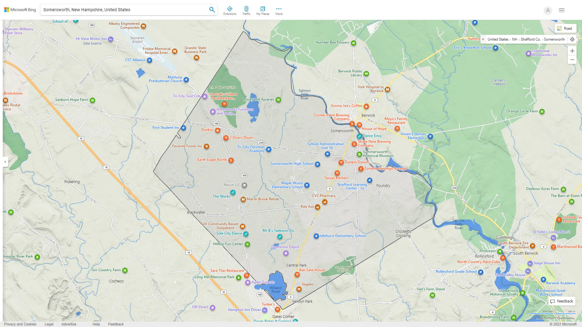 Somersworth Detailed Map